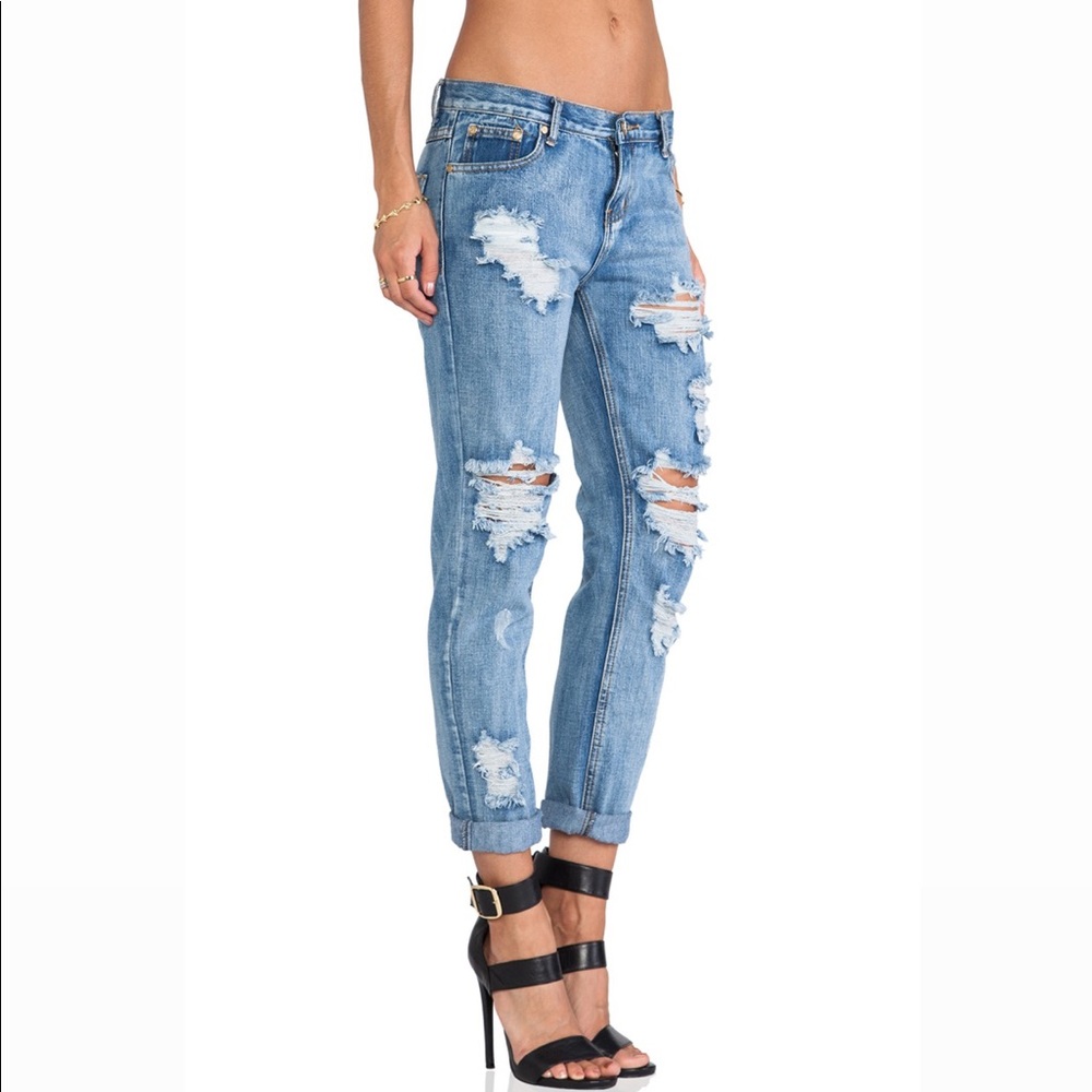 One Teaspoon Awesome Baggies Jeans in Cobain - Picture 5 of 16